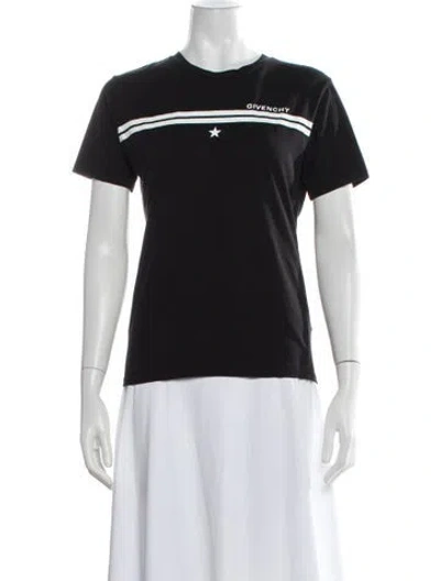 Pre-owned Givenchy Graphic Print Crew Neck T-shirt In Black