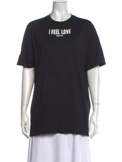 Pre-owned Givenchy Graphic Print Crew Neck T-shirt In Black