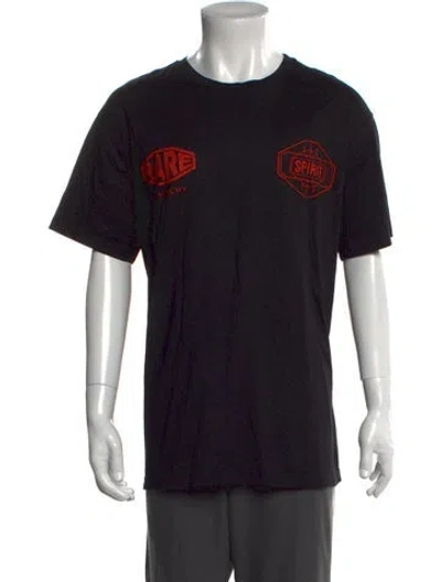 Pre-owned Givenchy Graphic Print Crew Neck T-shirt In Black