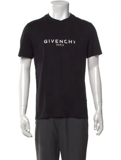 Pre-owned Givenchy Graphic Print Crew Neck T-shirt In Black
