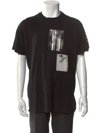 Pre-owned Givenchy Graphic Print Crew Neck T-shirt In Black
