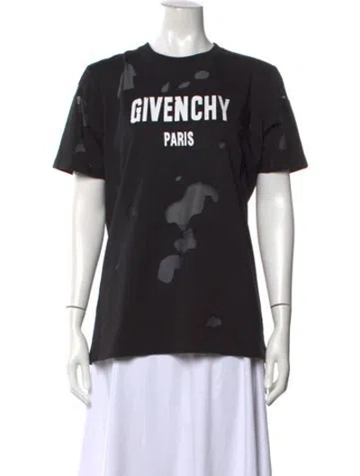 Pre-owned Givenchy Graphic Print Crew Neck T-shirt In Black