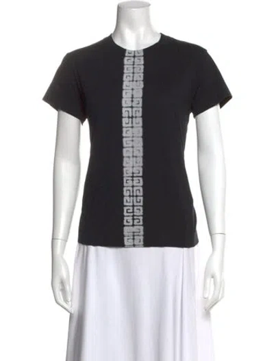 Pre-owned Givenchy Graphic Print Crew Neck T-shirt In Black