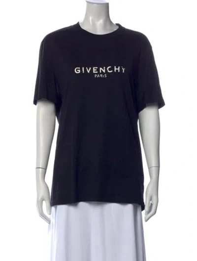 Pre-owned Givenchy Graphic Print Crew Neck T-shirt In Black