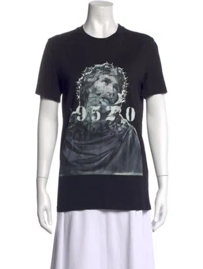 Pre-owned Givenchy Graphic Print Crew Neck T-shirt In Black