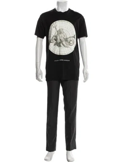 Pre-owned Givenchy Graphic Print Crew Neck T-shirt In Black