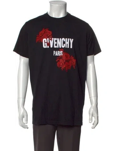 Pre-owned Givenchy Graphic Print Crew Neck T-shirt In Black