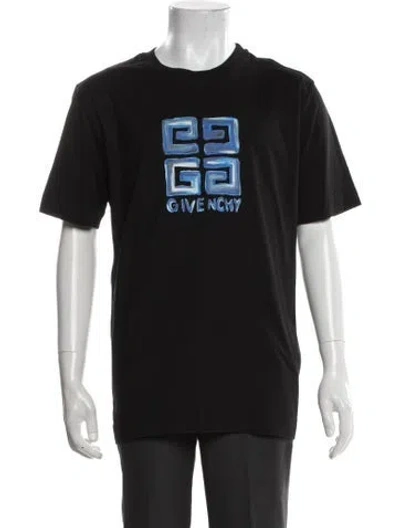 Pre-owned Givenchy Graphic Print Crew Neck T-shirt In Black