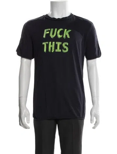Pre-owned Givenchy Graphic Print Crew Neck T-shirt In Black