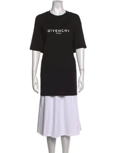 Pre-owned Givenchy Graphic Print Crew Neck T-shirt In Black