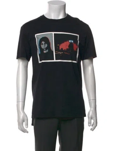Pre-owned Givenchy Graphic Print Crew Neck T-shirt In Black