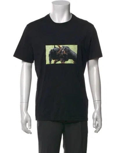 Pre-owned Givenchy Graphic Print Crew Neck T-shirt In Black
