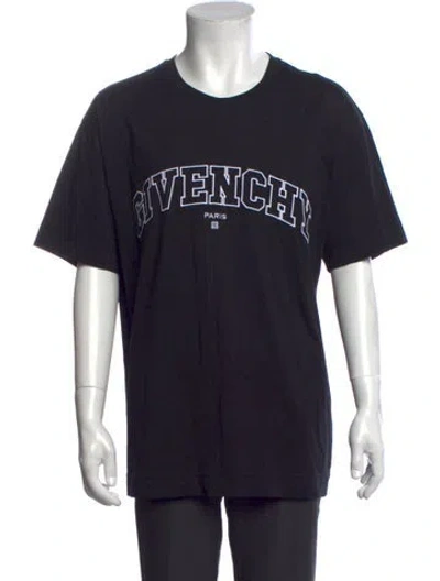 Pre-owned Givenchy Graphic Print Crew Neck T-shirt In Black