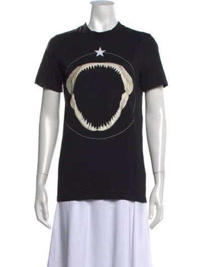 Pre-owned Givenchy Graphic Print Crew Neck T-shirt In Black