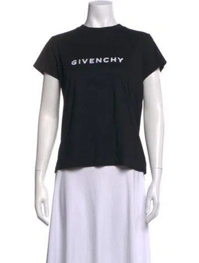 Pre-owned Givenchy Graphic Print Crew Neck T-shirt In Black