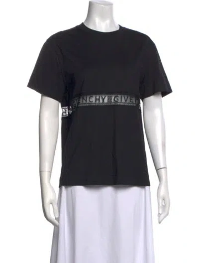 Pre-owned Givenchy Graphic Print Crew Neck T-shirt In Black