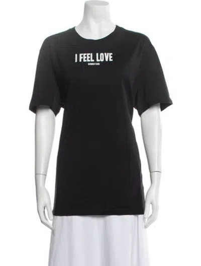 Pre-owned Givenchy Graphic Print Crew Neck T-shirt In Black