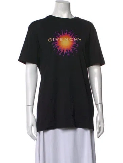 Pre-owned Givenchy Graphic Print Crew Neck T-shirt In Black