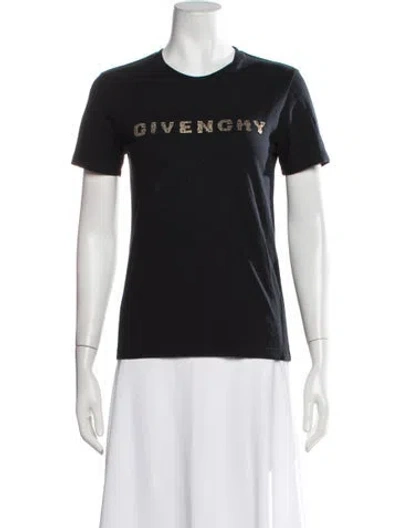 Pre-owned Givenchy Graphic Print Crew Neck T-shirt In Black