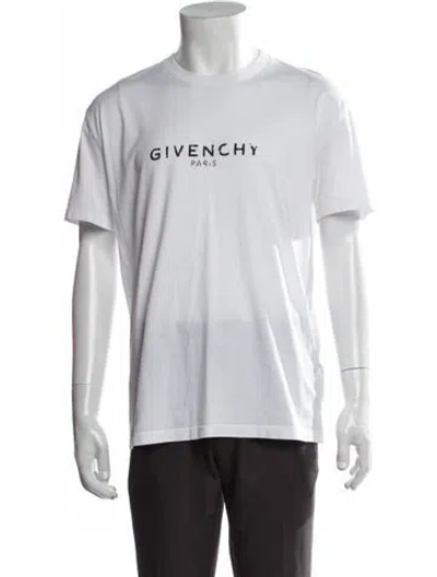 Pre-owned Givenchy Graphic Print Crew Neck T-shirt In Black/white