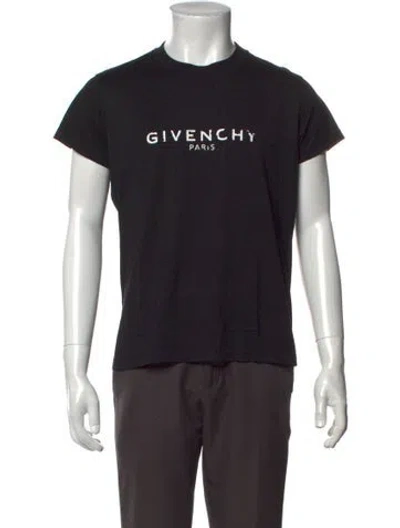 Pre-owned Givenchy Graphic Print Crew Neck T-shirt In Black/white
