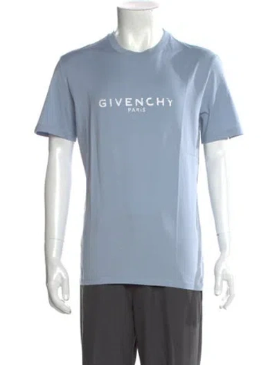 Pre-owned Givenchy Graphic Print Crew Neck T-shirt In Blue