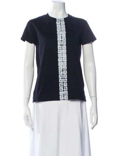 Pre-owned Givenchy Graphic Print Crew Neck T-shirt In Blue
