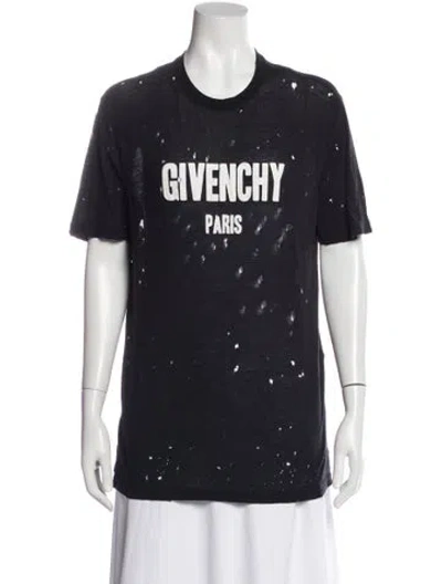 Pre-owned Givenchy Graphic Print Crew Neck T-shirt In Blue
