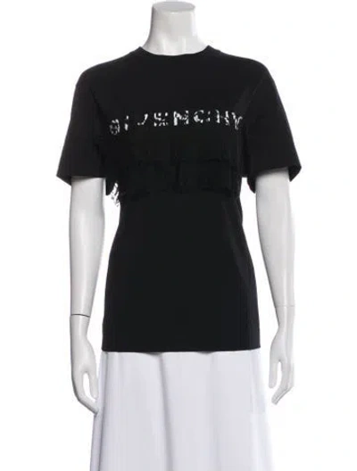 Pre-owned Givenchy Graphic Print Crew Neck T-shirt In Blue