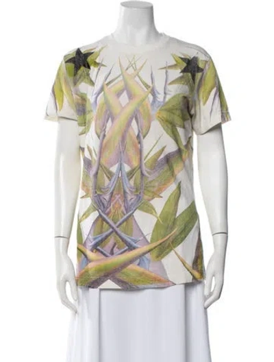 Pre-owned Givenchy Graphic Print Crew Neck T-shirt In Blue