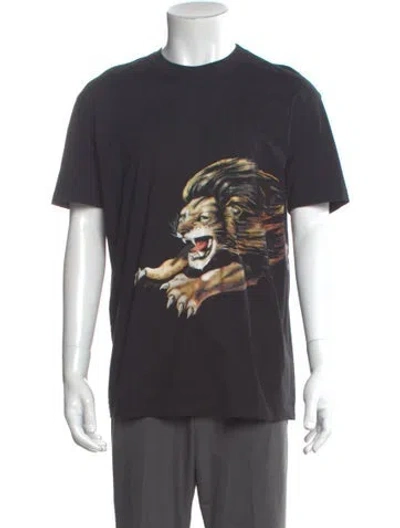 Pre-owned Givenchy Graphic Print Crew Neck T-shirt In Gray