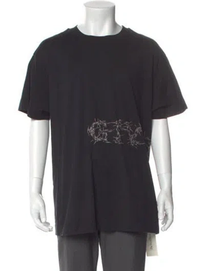 Pre-owned Givenchy Graphic Print Crew Neck T-shirt In Gray