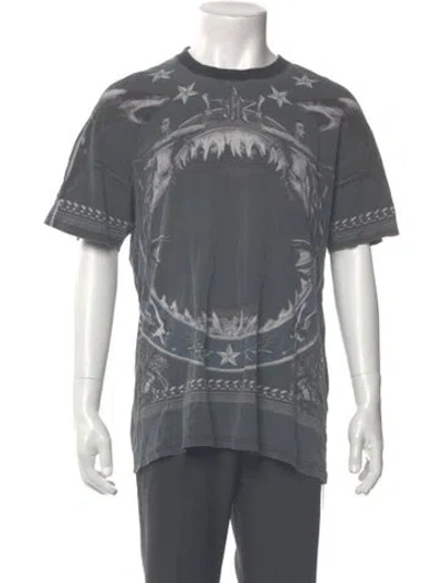Pre-owned Givenchy Graphic Print Crew Neck T-shirt In Gray
