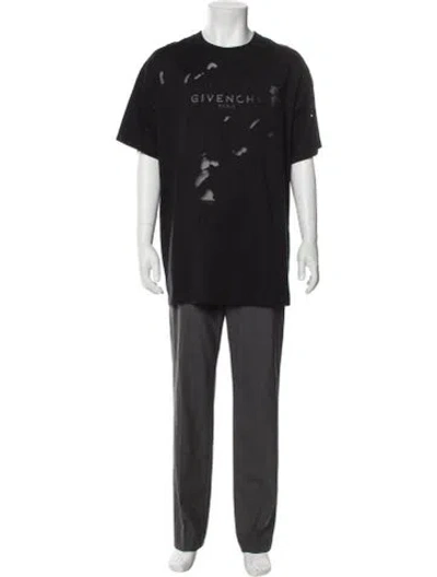 Pre-owned Givenchy Graphic Print Crew Neck T-shirt In Gray