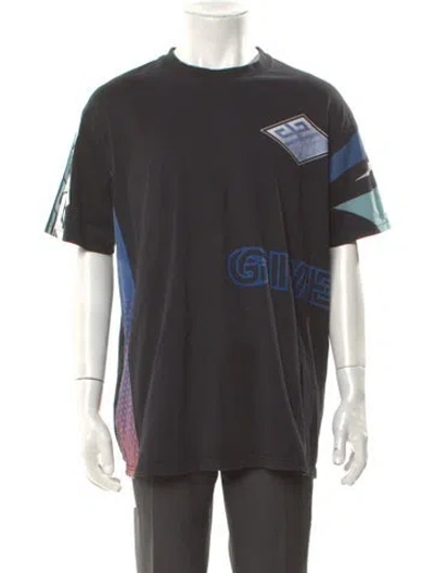 Pre-owned Givenchy Graphic Print Crew Neck T-shirt In Gray