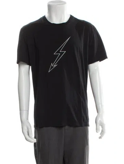 Pre-owned Givenchy Graphic Print Crew Neck T-shirt In Gray