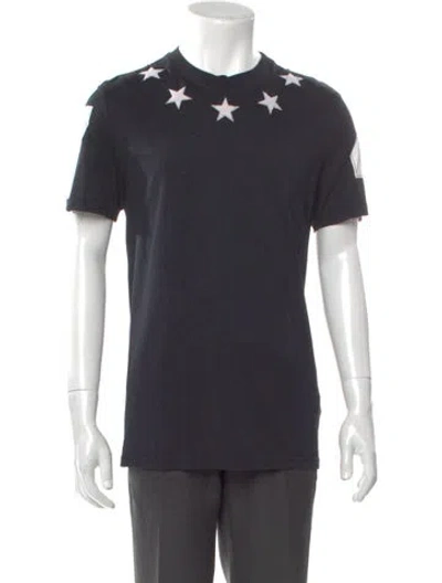 Pre-owned Givenchy Graphic Print Crew Neck T-shirt In Gray