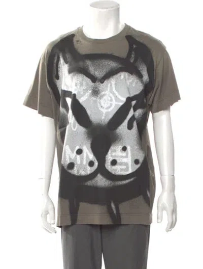 Pre-owned Givenchy Graphic Print Crew Neck T-shirt In Gray