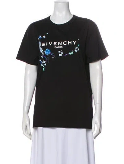 Pre-owned Givenchy Graphic Print Crew Neck T-shirt In Gray