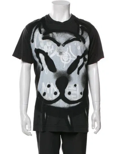 Pre-owned Givenchy Graphic Print Crew Neck T-shirt In Gray