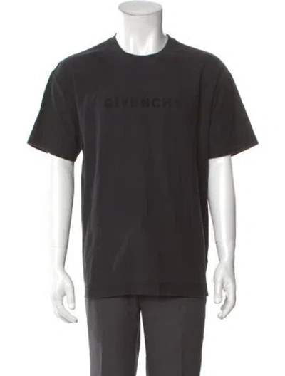 Pre-owned Givenchy Graphic Print Crew Neck T-shirt In Gray