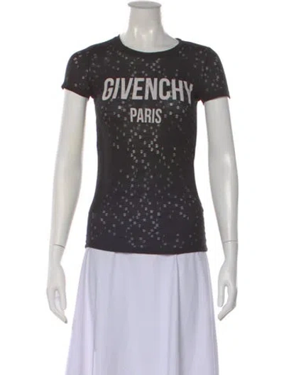 Pre-owned Givenchy Graphic Print Crew Neck T-shirt In Gray