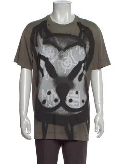 Pre-owned Givenchy Graphic Print Crew Neck T-shirt In Gray