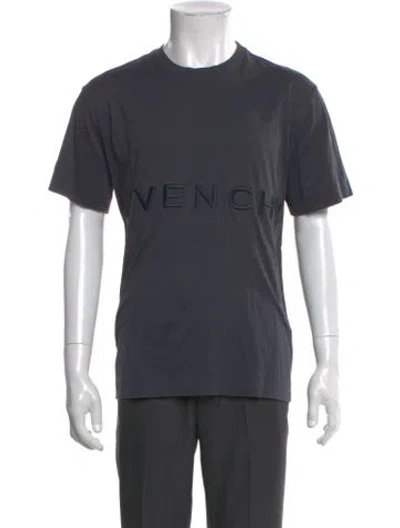 Pre-owned Givenchy Graphic Print Crew Neck T-shirt In Gray