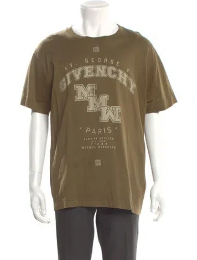 Pre-owned Givenchy Graphic Print Crew Neck T-shirt In Green