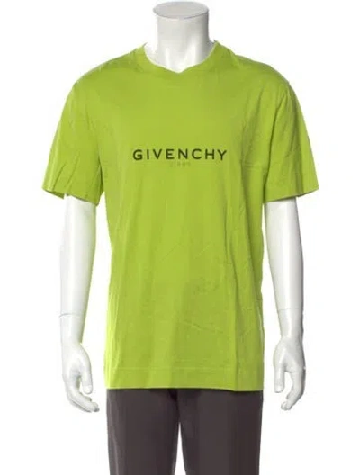Pre-owned Givenchy Graphic Print Crew Neck T-shirt In Green