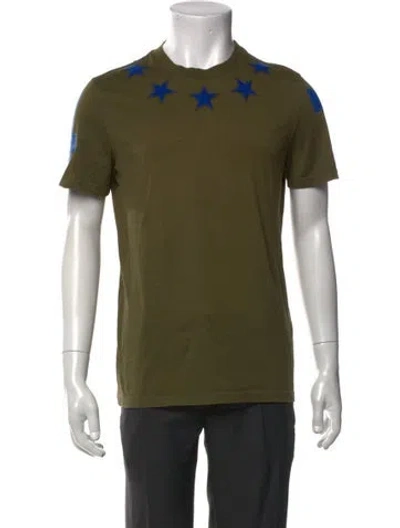 Pre-owned Givenchy Graphic Print Crew Neck T-shirt In Green