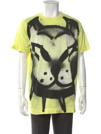 Pre-owned Givenchy Graphic Print Crew Neck T-shirt In Green