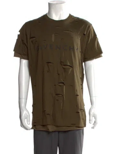 Pre-owned Givenchy Graphic Print Crew Neck T-shirt In Green