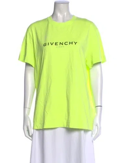Pre-owned Givenchy Graphic Print Crew Neck T-shirt In Green